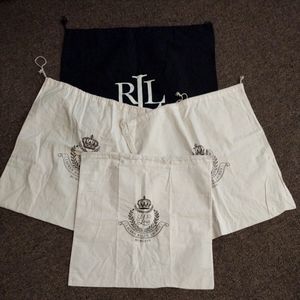 Lot of 4 Large Lauren Ralph Lauren Dust Drawstring 100% Cotton